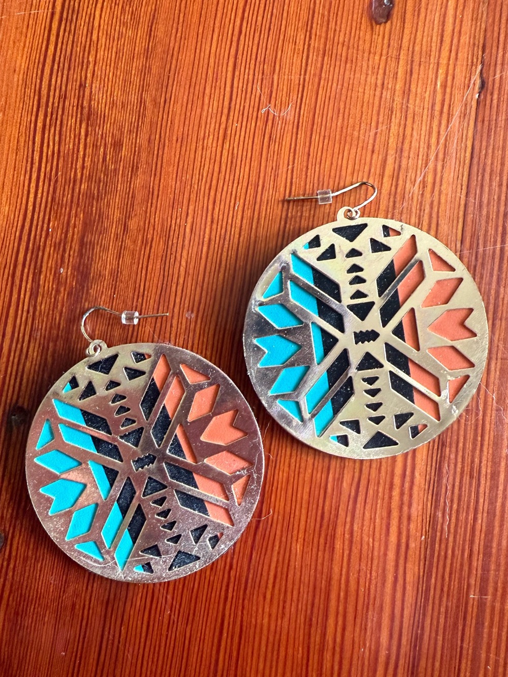 Southwestern earrings, geometric earrings, western